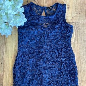 As You Wish Navy lace dress